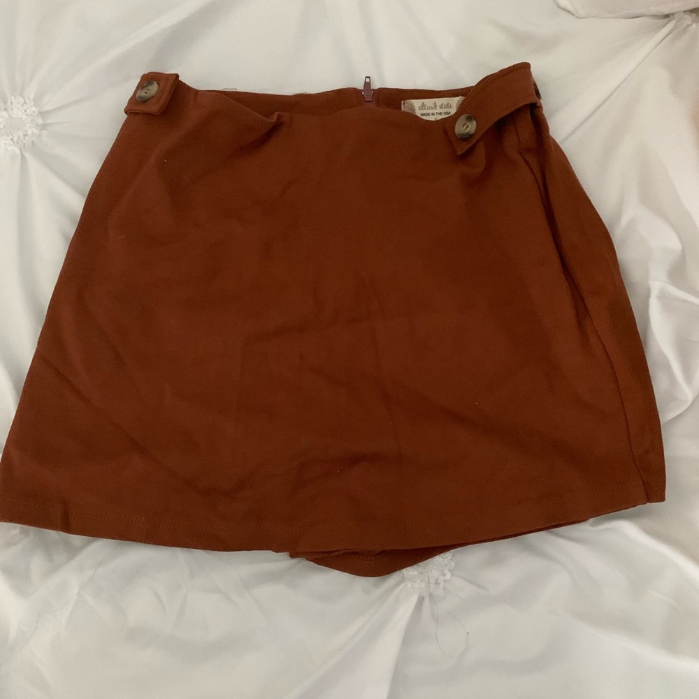 Altar'd State Brown A-Line Mini Skirt Casual
